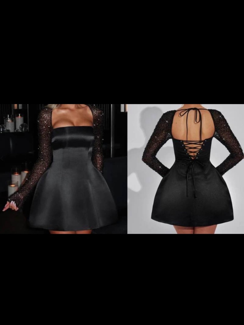 babyboo dress mini black with sleeves